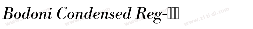 Bodoni Condensed Reg字体转换
